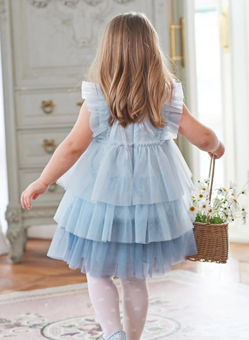 Dave & Bella Sea Blue Layered Ombre Dress